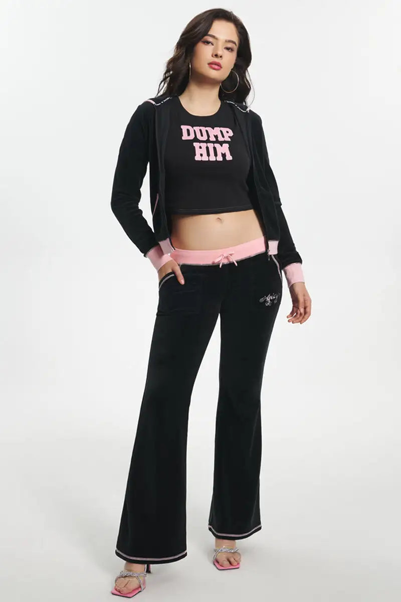 Sweetheart Cotton Velour Track Pants