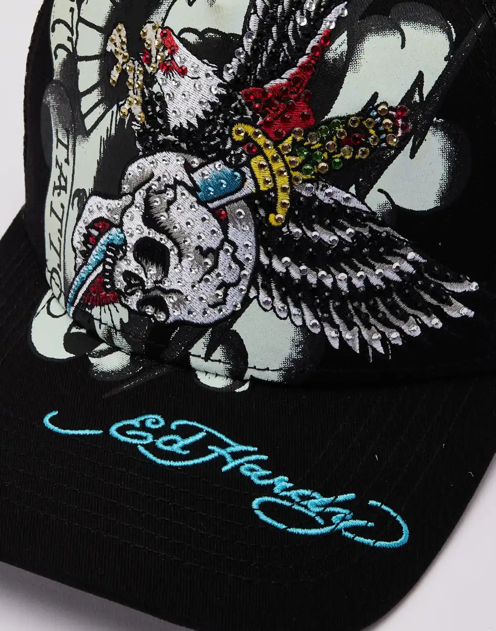 Ed Hardy Eagle Rhinestone Trucker Hat