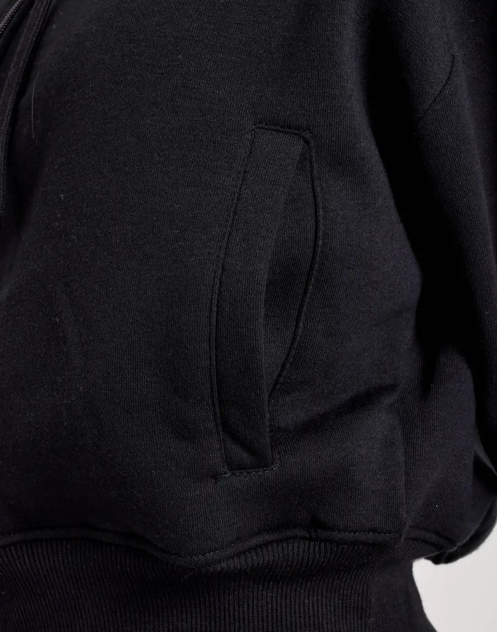 Red Fox Fleece Full-Zip Cropped Hoodie