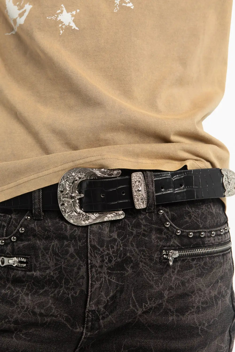 Midnight Croc Belt