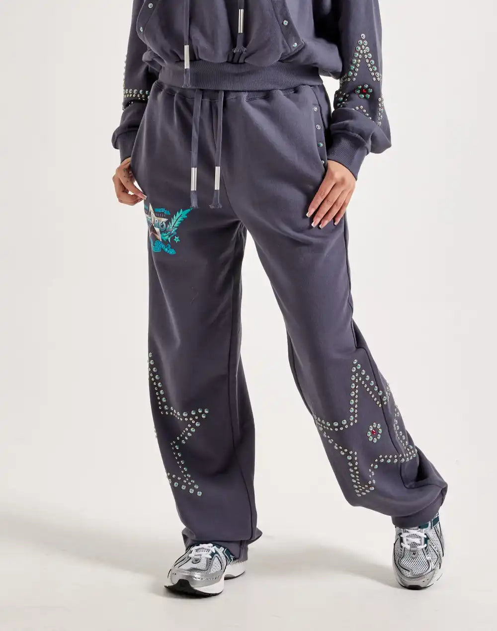 First Row Washed Wide Fleece Pants