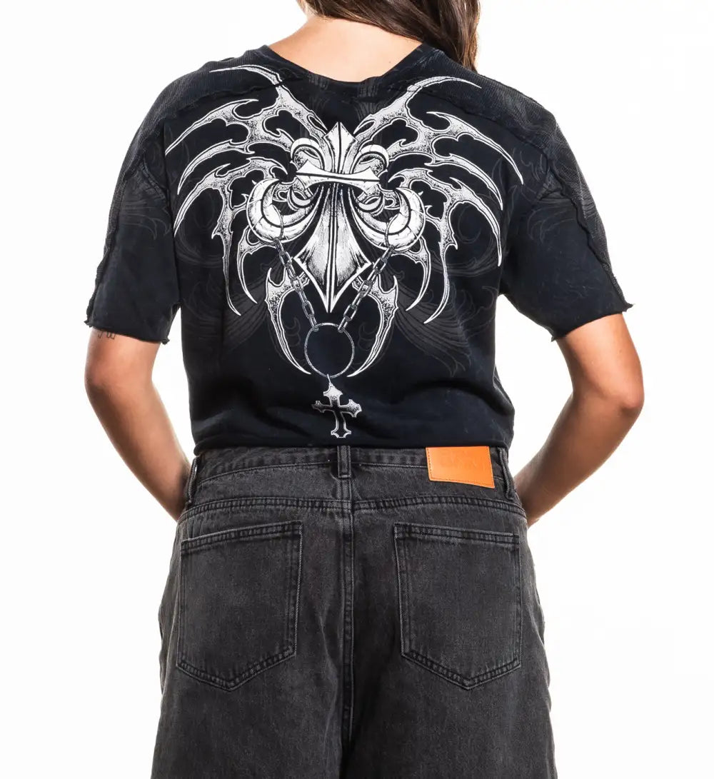 Shred Fest Slit Neck Crop Tee