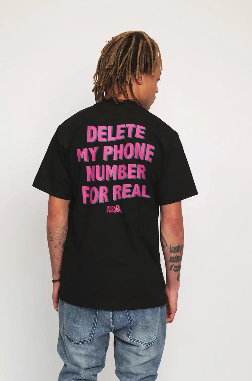 Delete My Number Tee Black