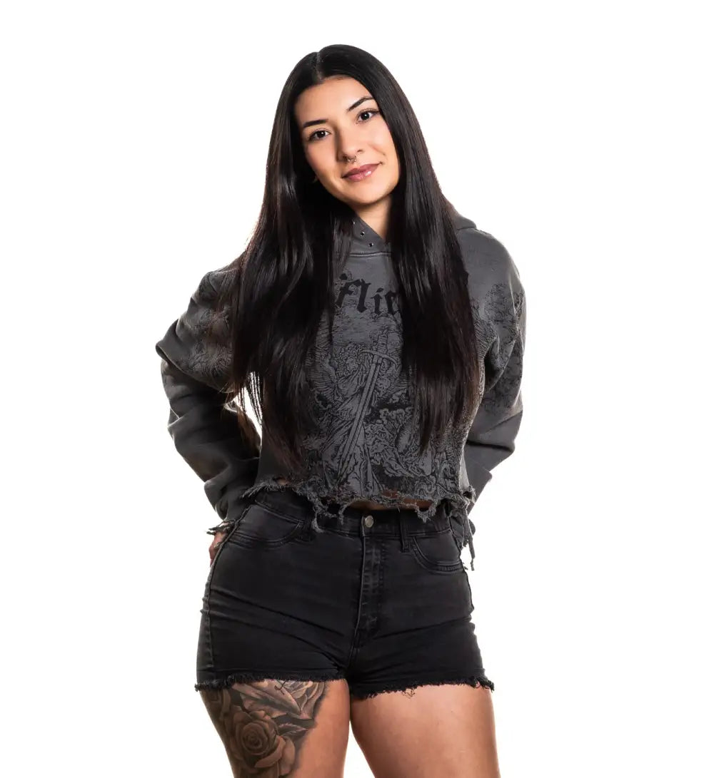 Angels Crop Hoodie