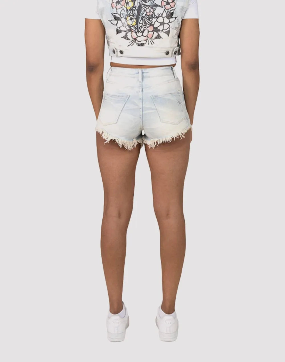 Smoke Rise Bird Denim Shorts