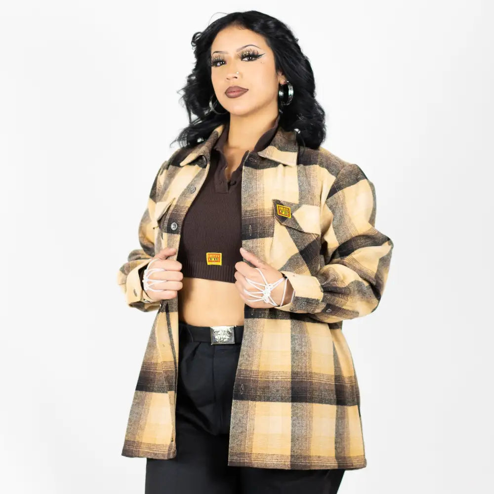 New FB County Super Heavyweight Wool Blend Long Sleeve Shirt