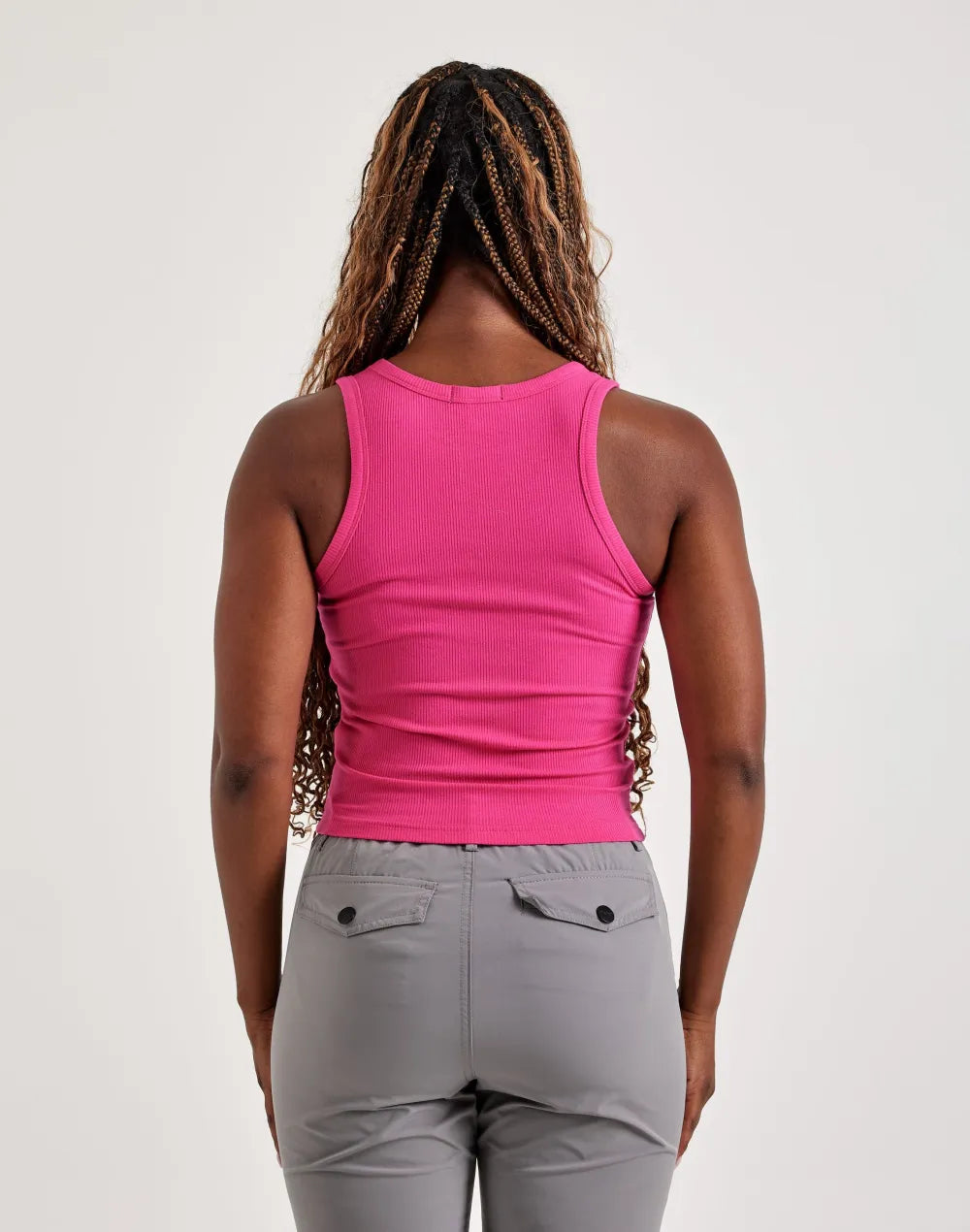 Von Dutch Rhinestone Ribbed Tank Top