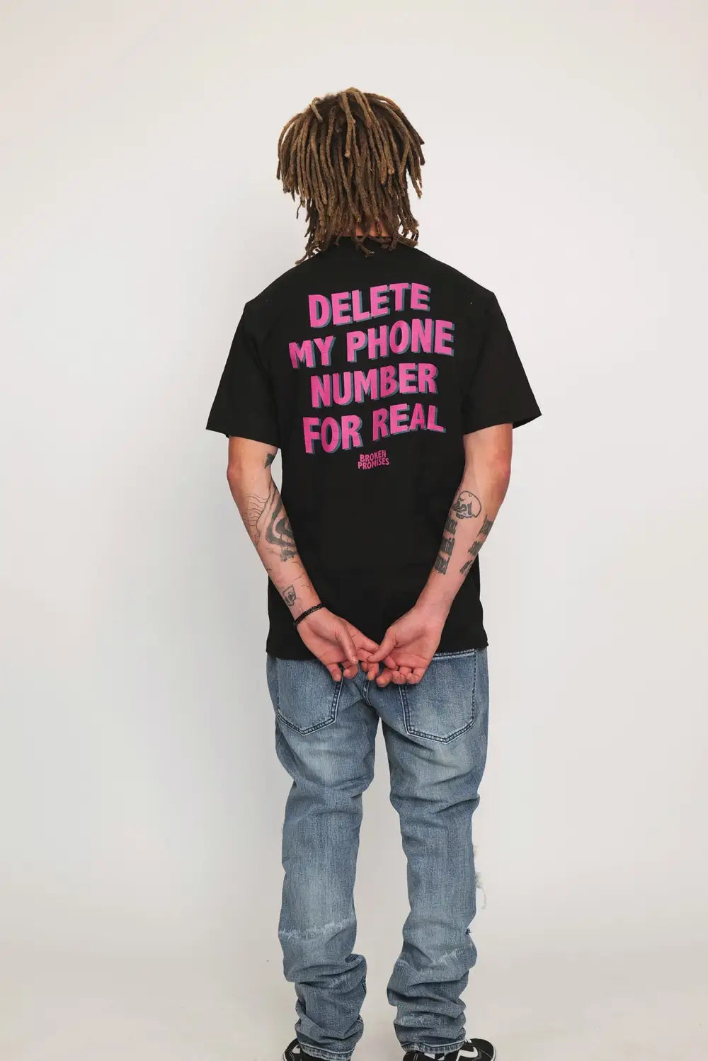 Delete My Number Tee Black