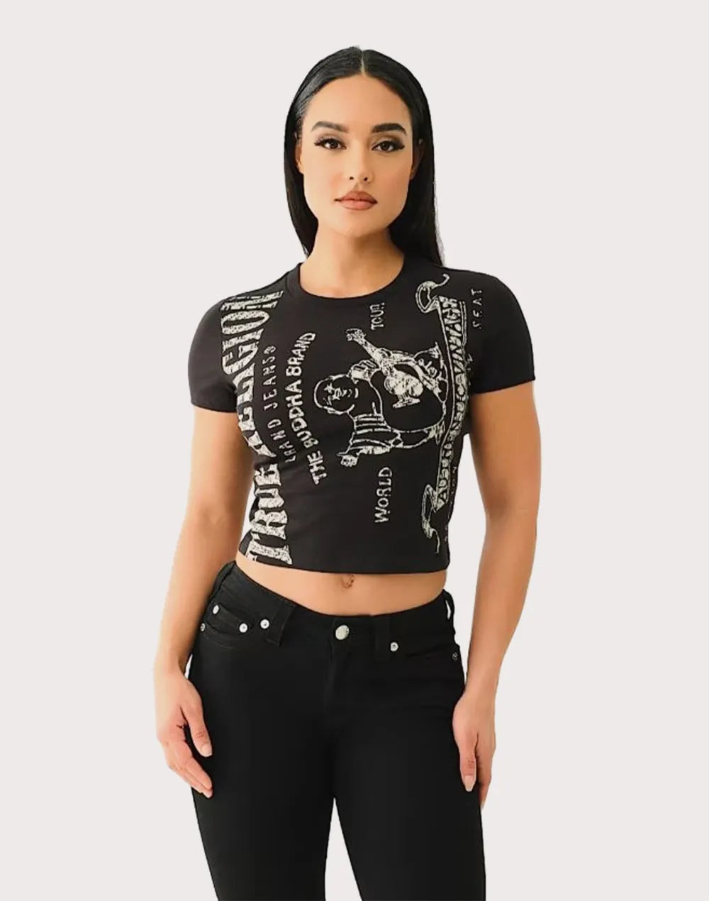 True Religion Heritage Logo Baby Tee