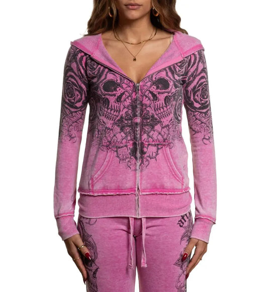 Forgotten Burnout Zip-Up Hoodie