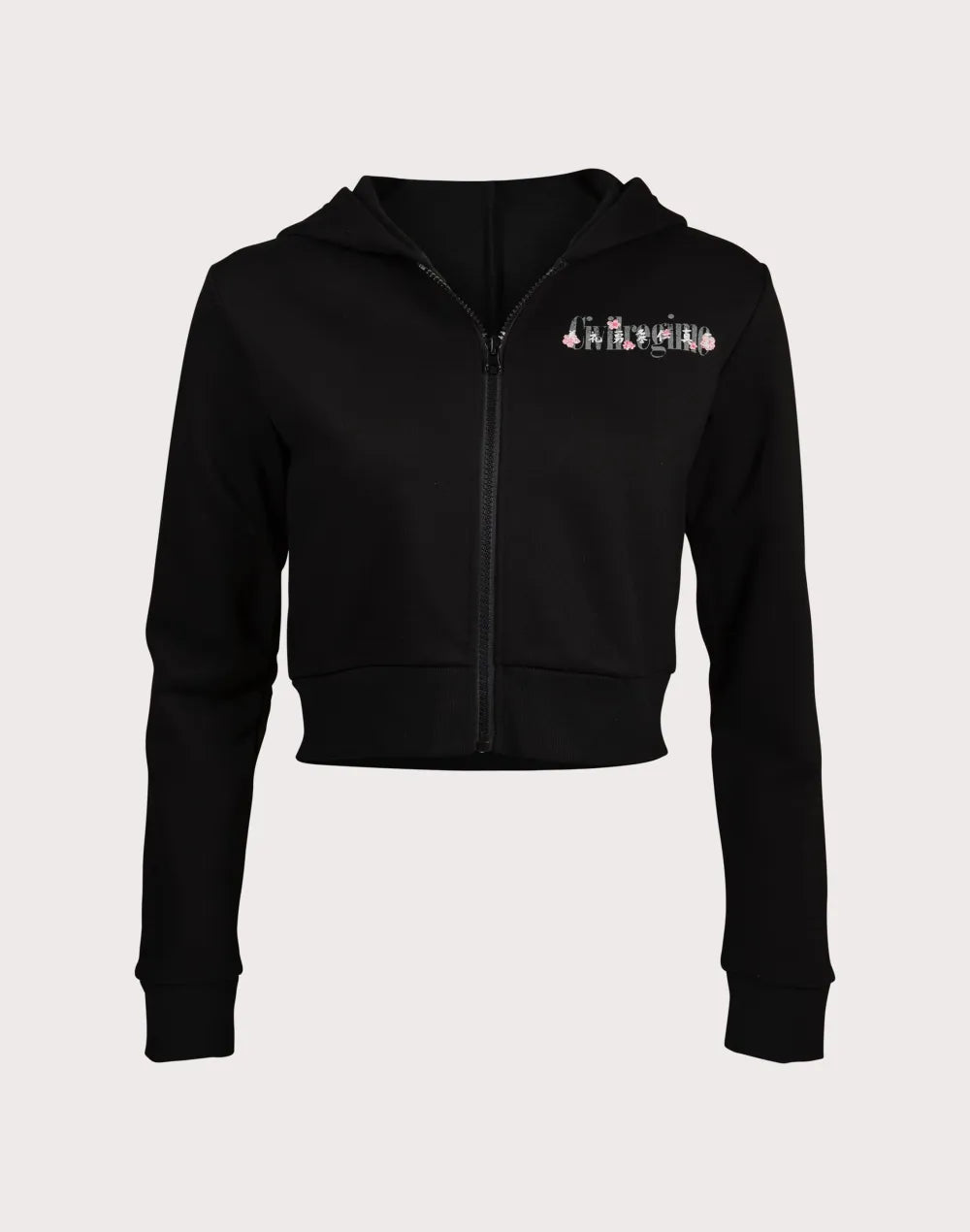 CIVIL CLOTHING Cropped Katana Black Hoodie