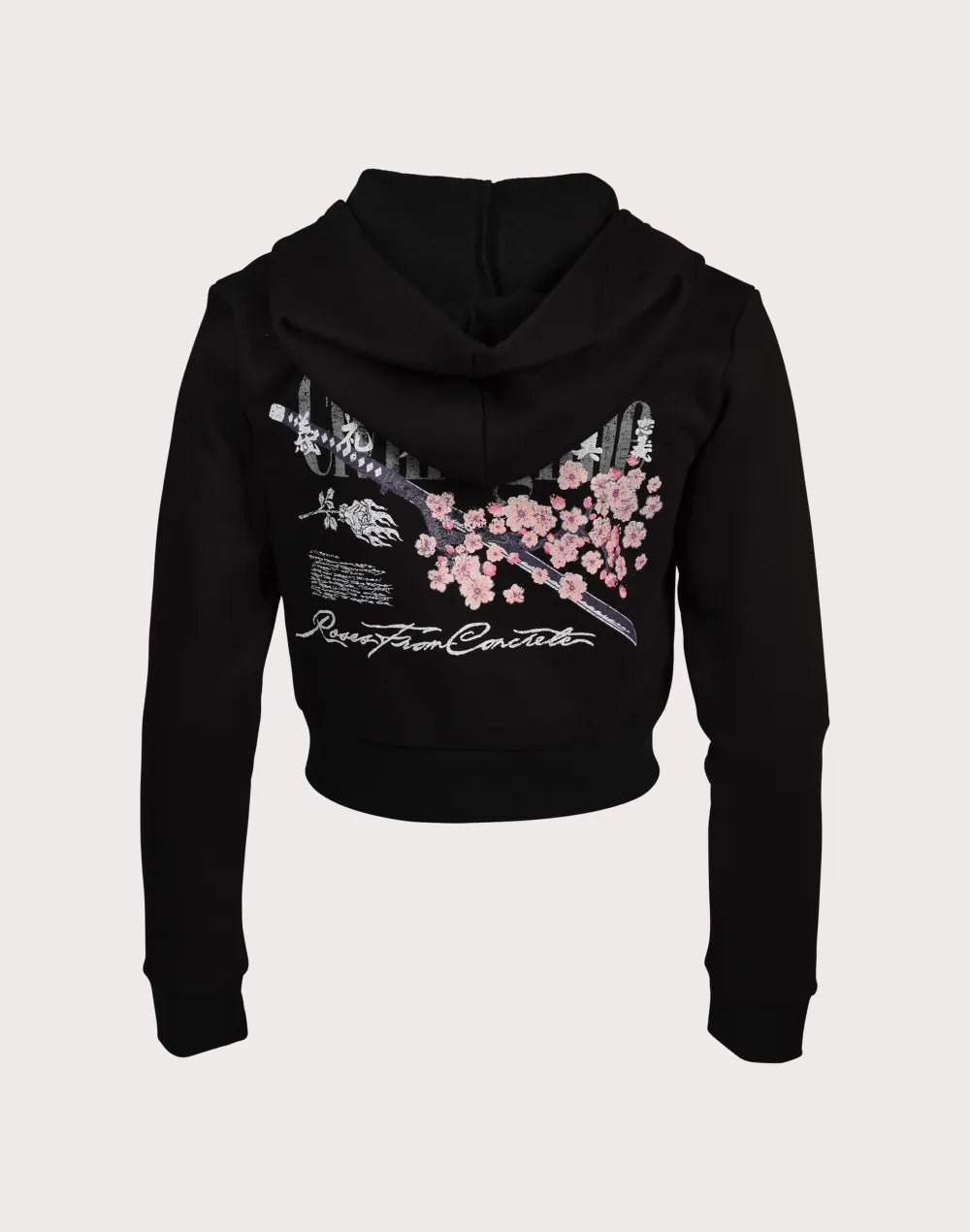 CIVIL CLOTHING Cropped Katana Black Hoodie