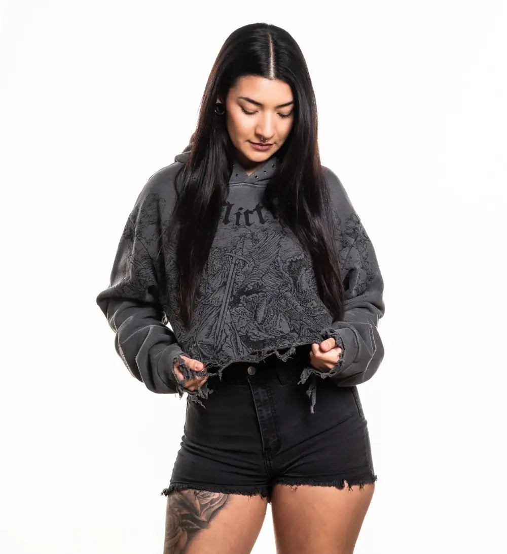 Angels Crop Hoodie
