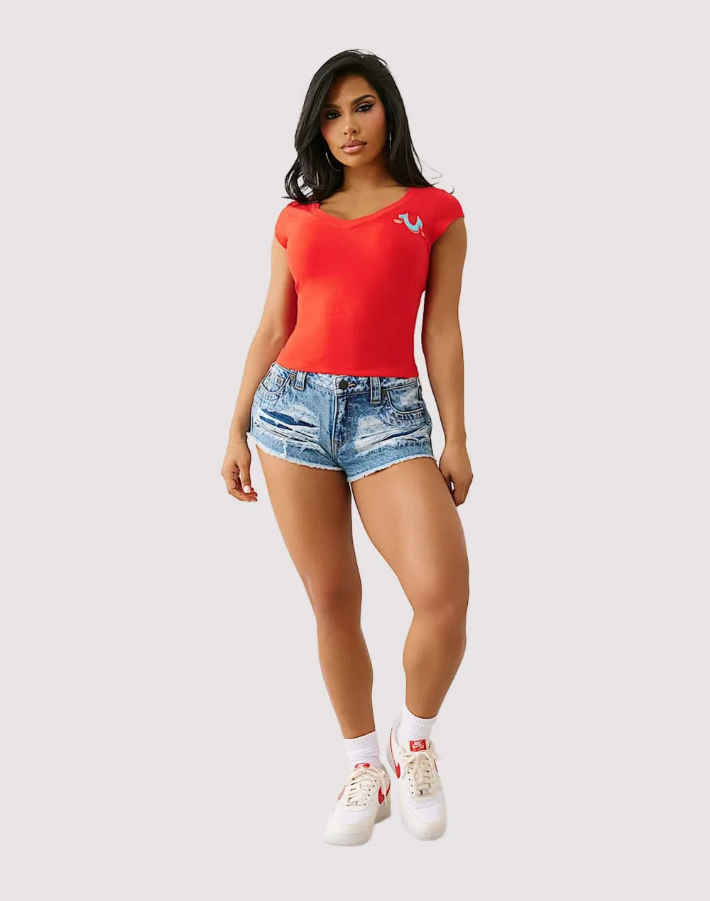 True Religion Crystal Plunge Tee