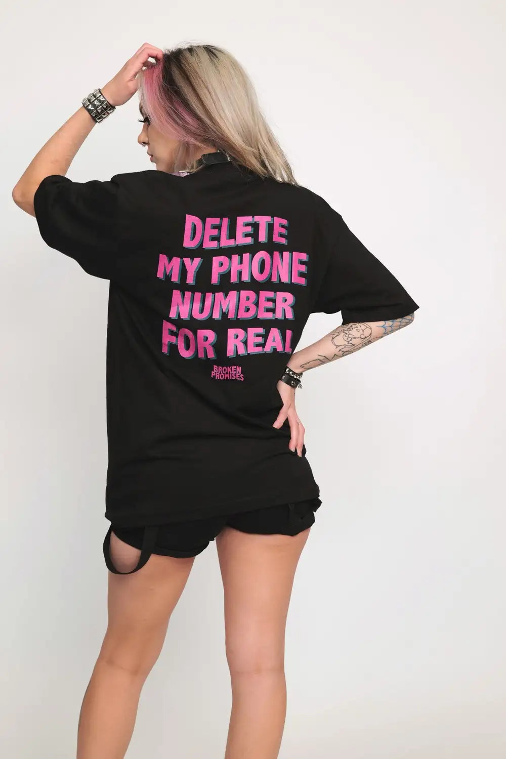 Delete My Number Tee Black