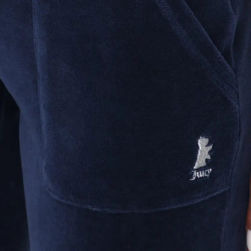 Hollywood Scottie Snap Pocket Cotton Velour Track Pants