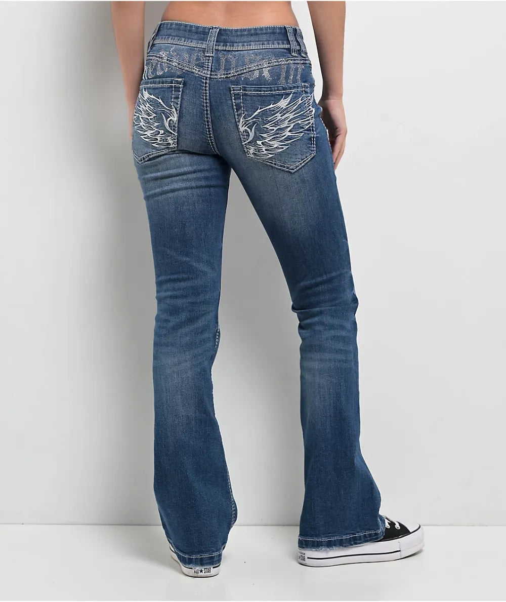 Ninth Hall Alyssia Blue Wash Bootcut Jeans