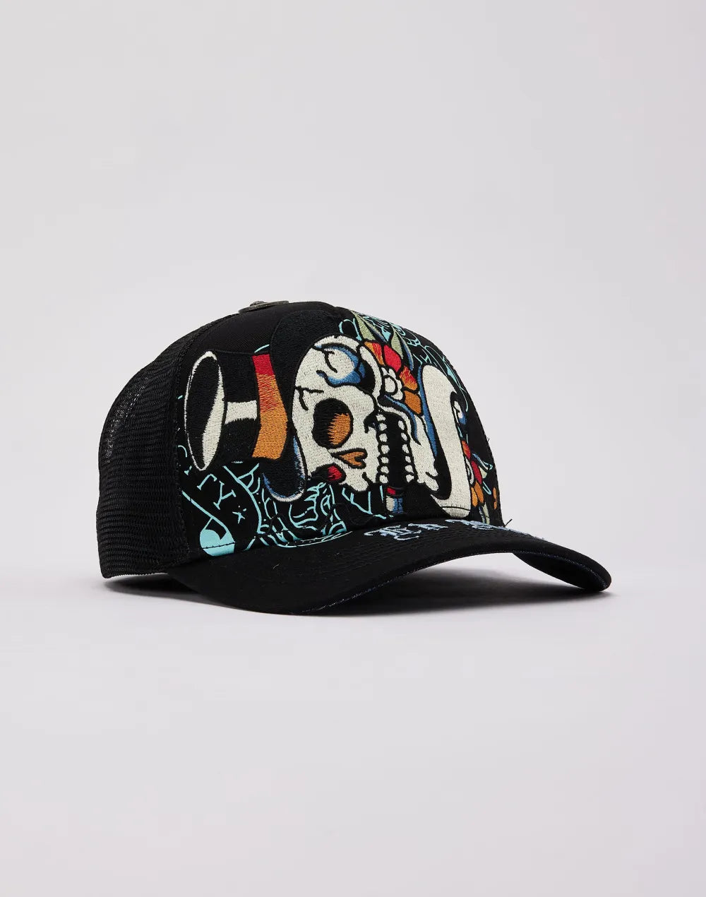 Ed Hardy Tiger Skull Trucker Hat
