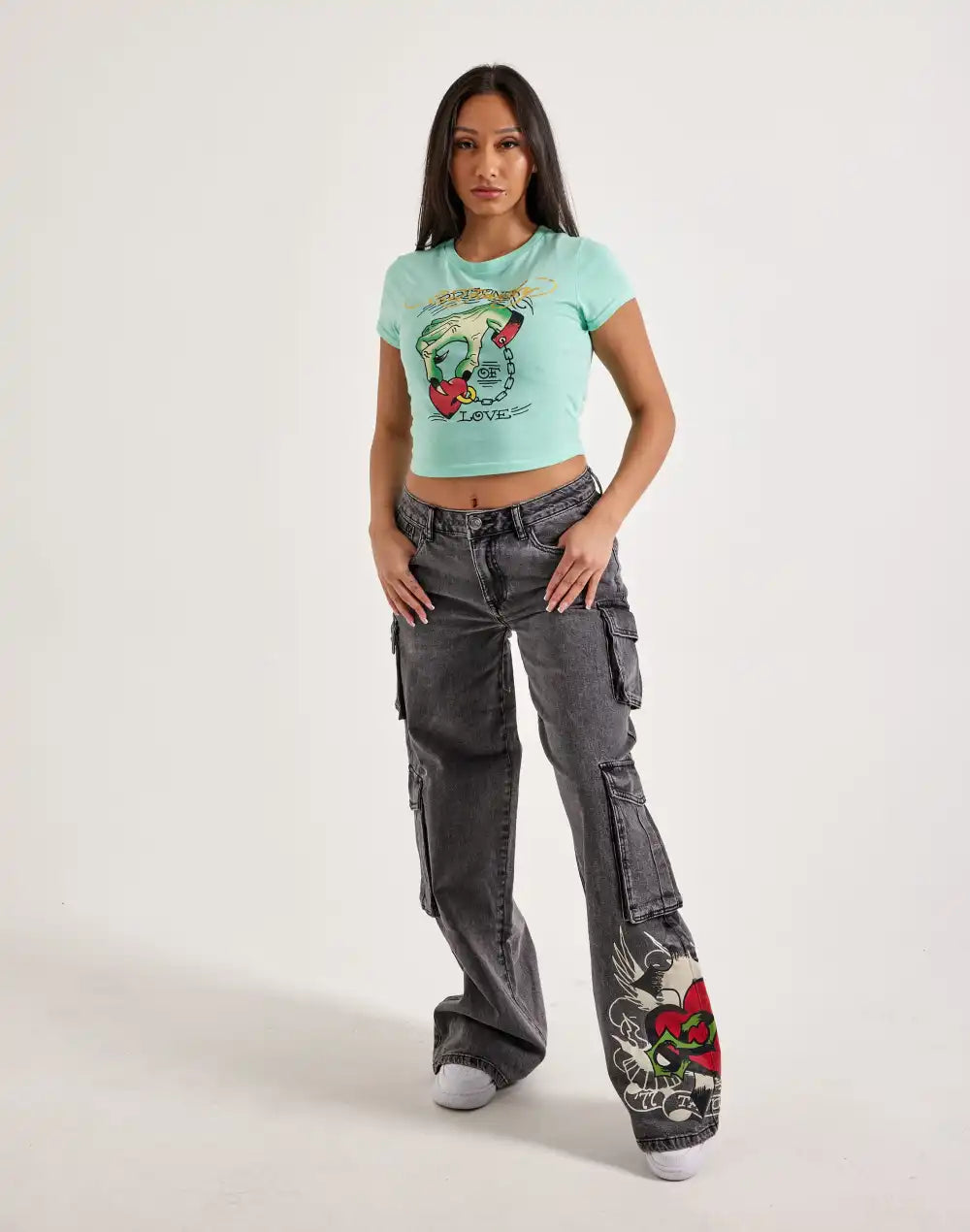 Ed Hardy Sacred Heart Cargo Jeans