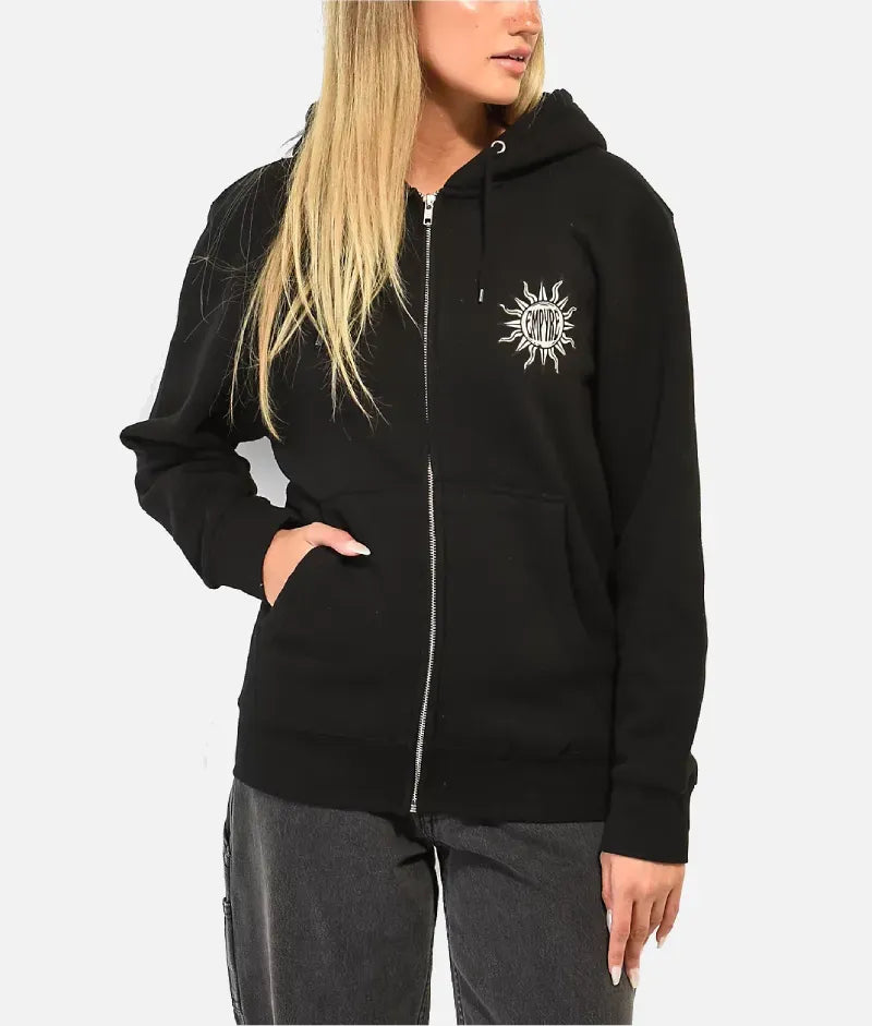 Empyre Overgrowth sun Black Zip Hoodie