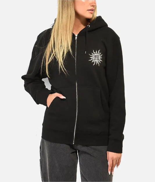 Empyre Overgrowth sun Black Zip Hoodie