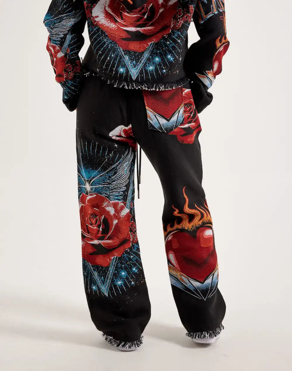 Majestik Winged Heart Tapestry Pants