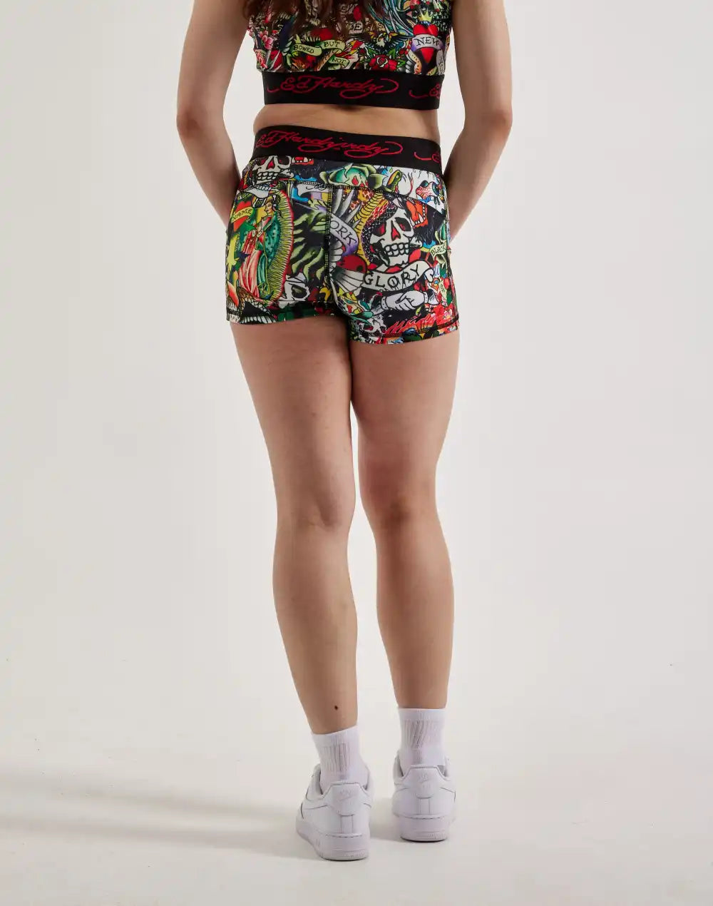 Ed Hardy Tattoo Collage Shorts