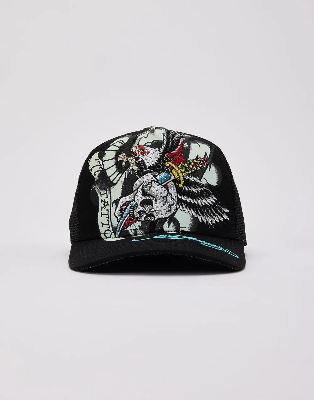 Ed Hardy Eagle Rhinestone Trucker Hat