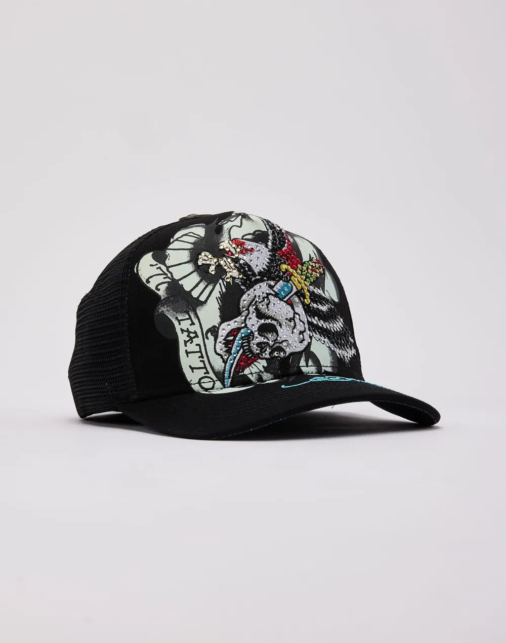 Ed Hardy Eagle Rhinestone Trucker Hat