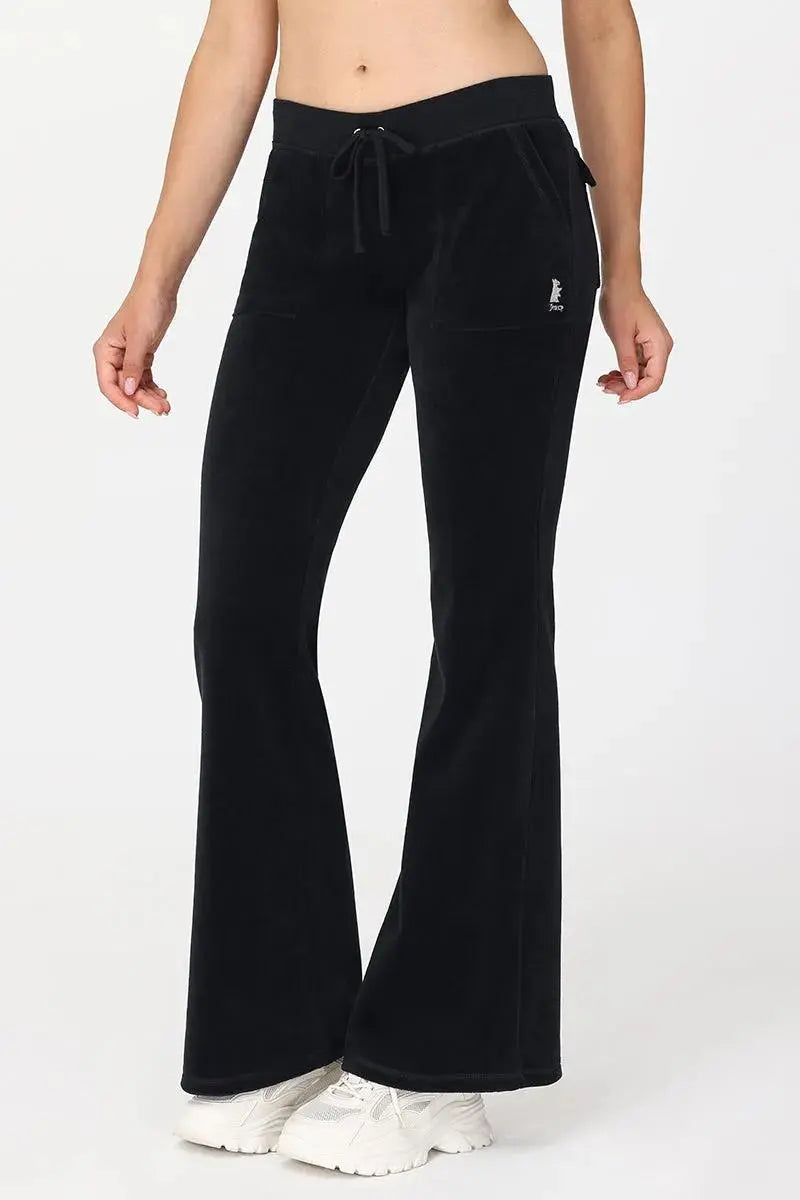 Hollywood Scottie Snap Pocket Cotton Velour Track Pants