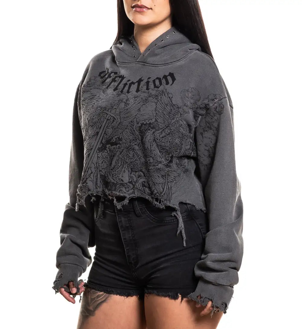 Angels Crop Hoodie