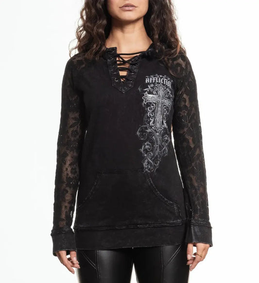 Jasmine Lace Up Hoodie