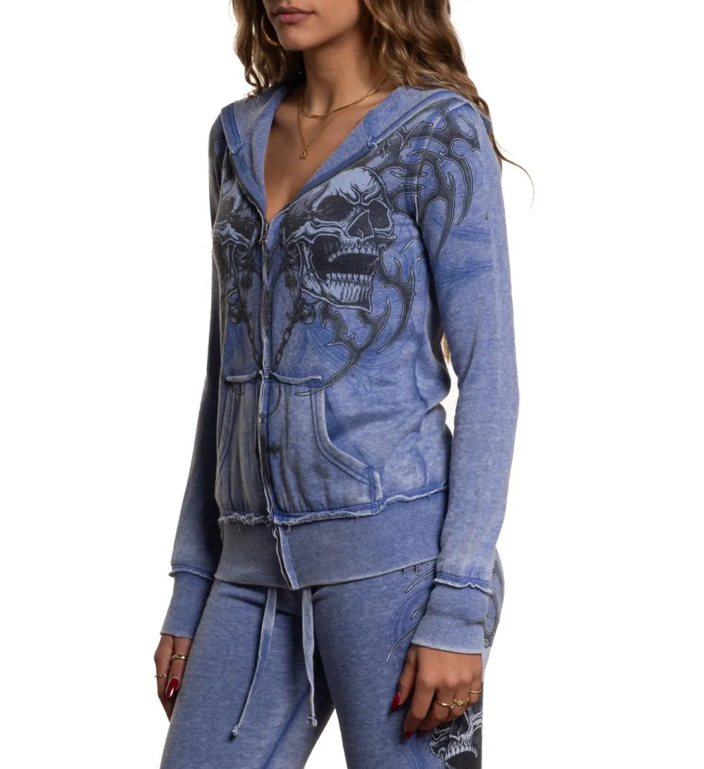 Shred Fest Burnout Zip-Up Hoodie