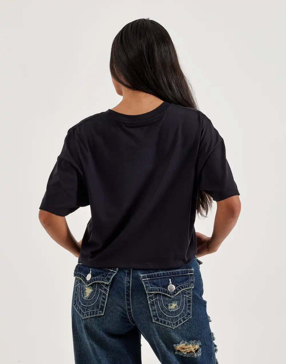 True Religion Embroidered Buddha Tee
