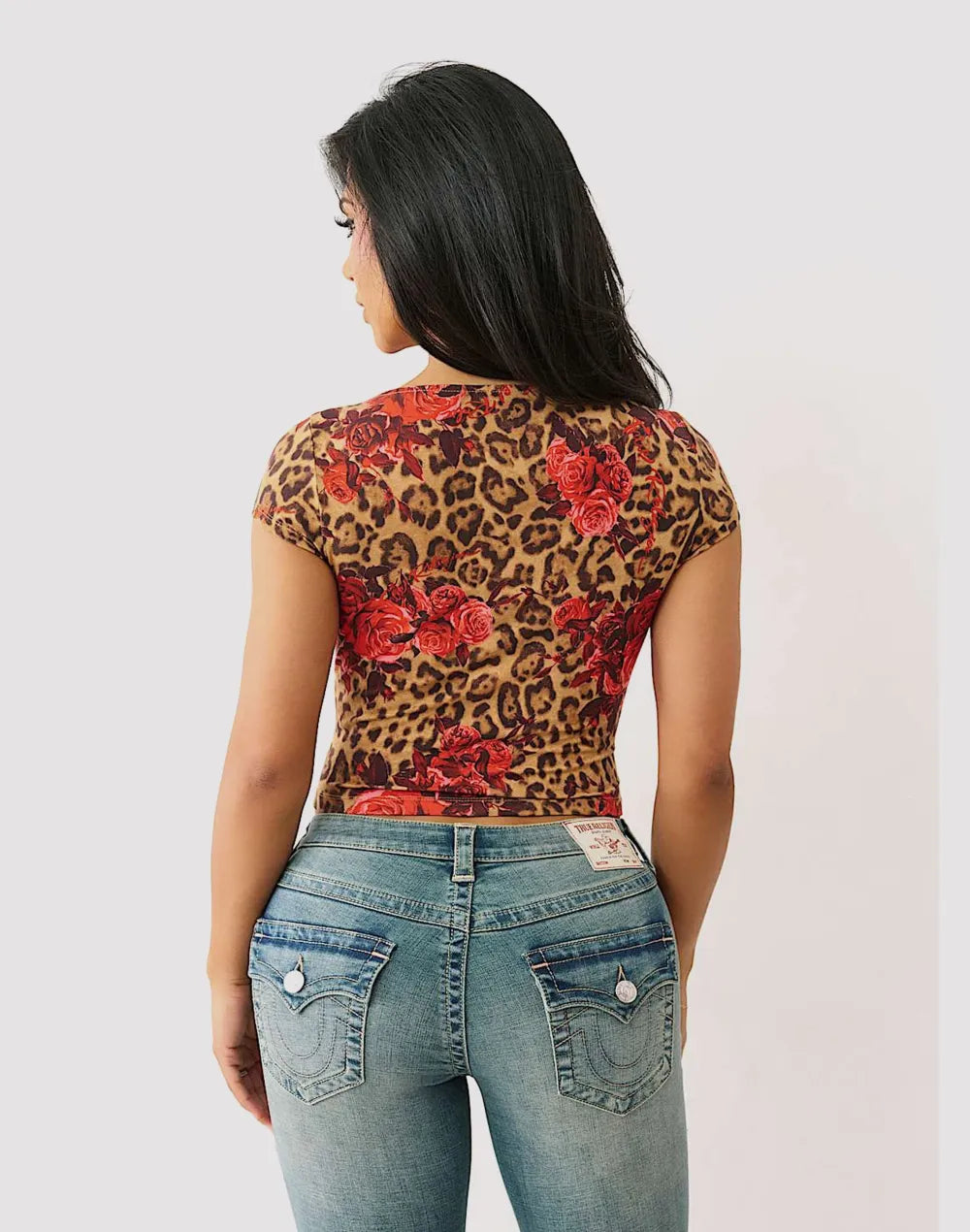 True Religion Leopard Rose Tee