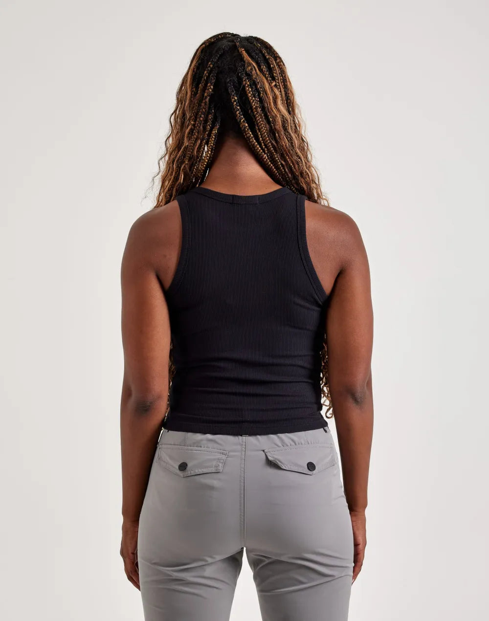 Von Dutch Rhinestone Ribbed Tank Top