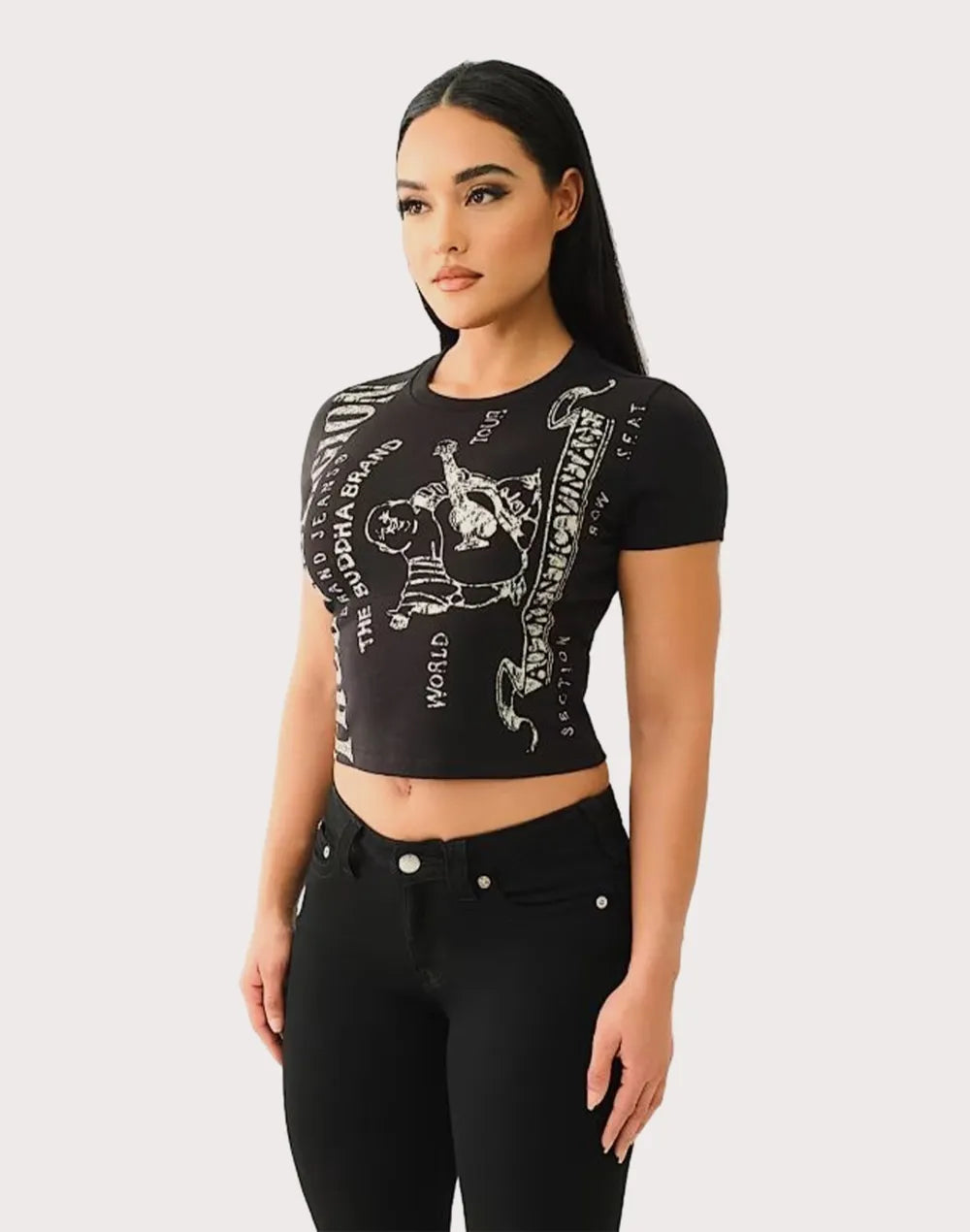 True Religion Heritage Logo Baby Tee