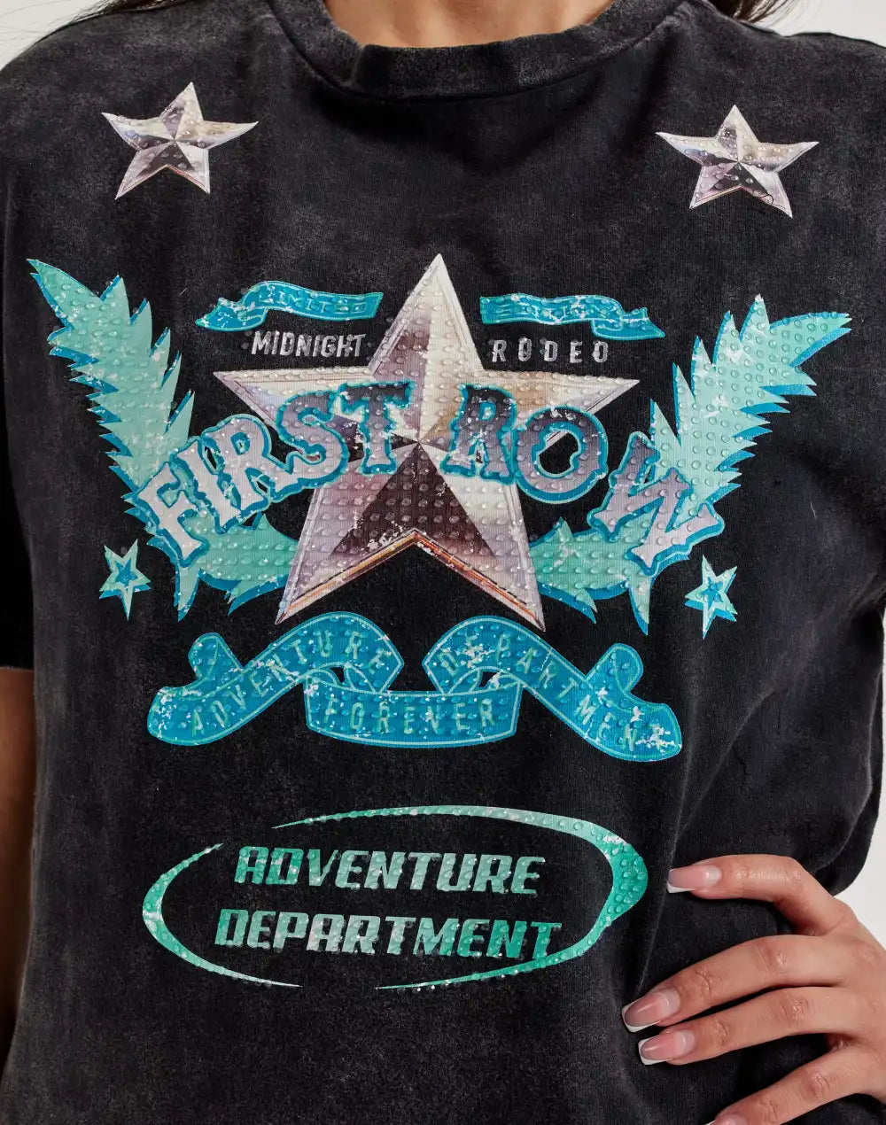 First Row Washed Graphic Tee