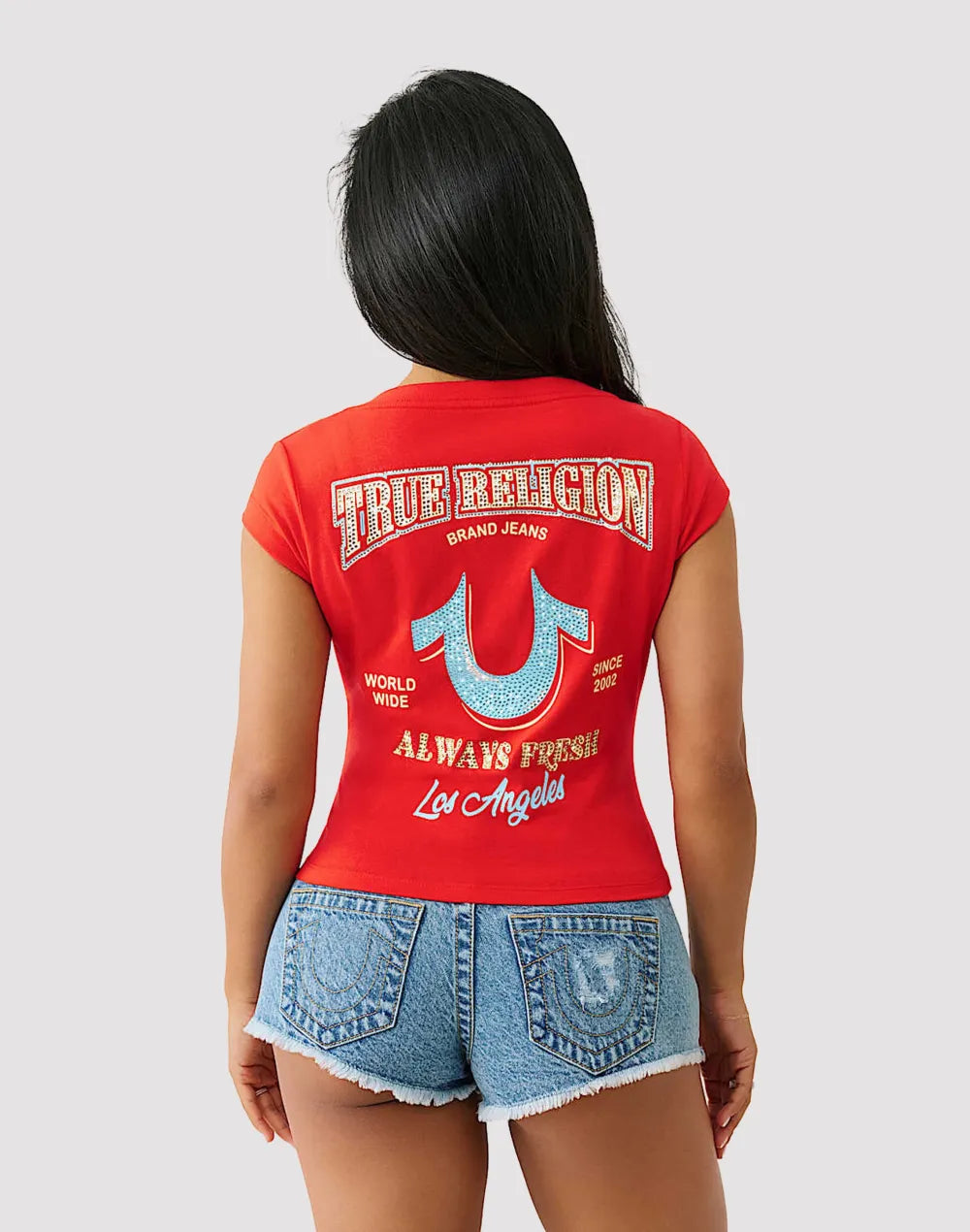 True Religion Crystal Plunge Tee