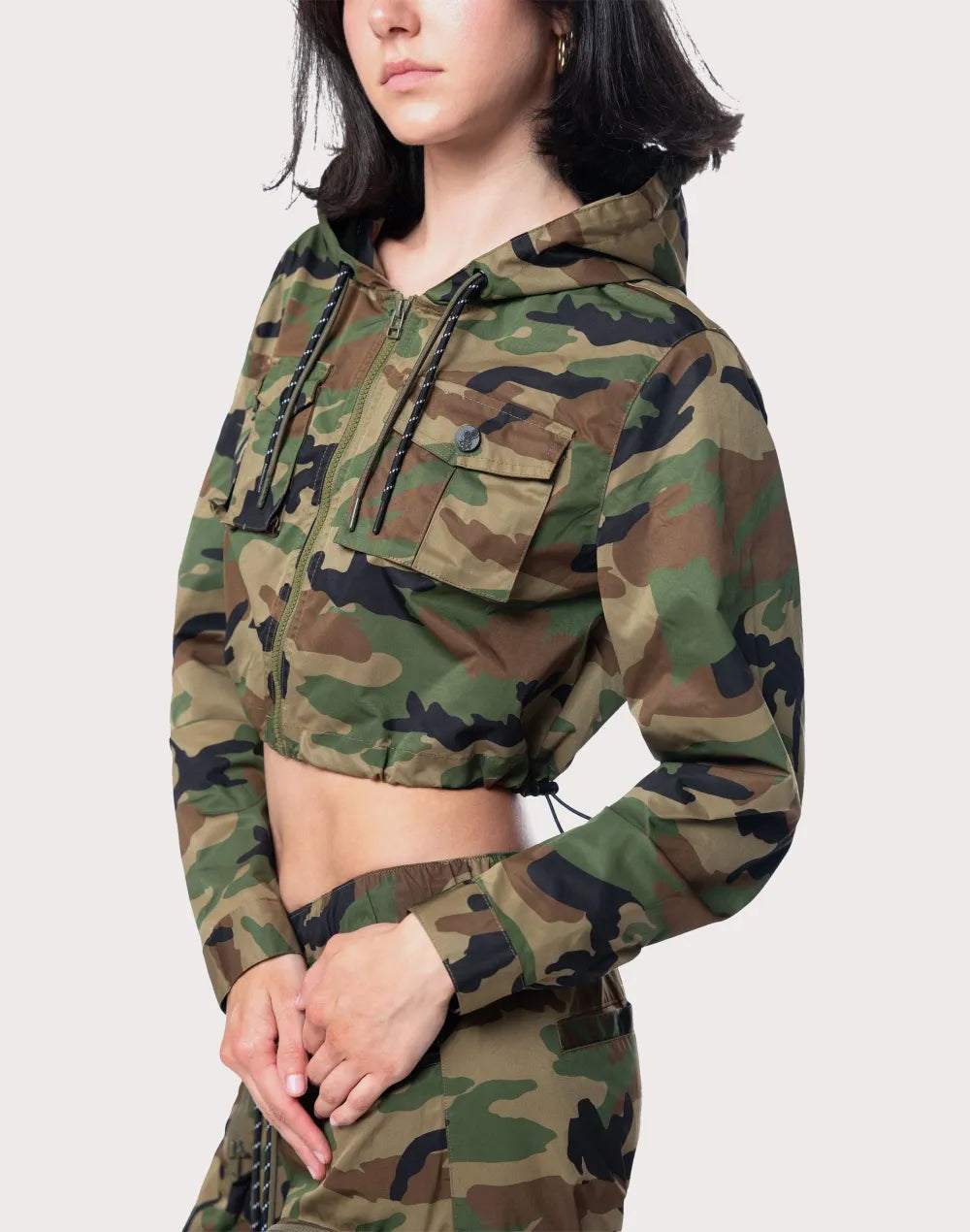 Grindhouse Nylon Cropped Camo Jacket