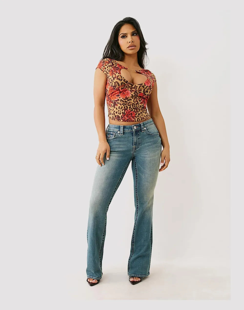 True Religion Leopard Rose Tee