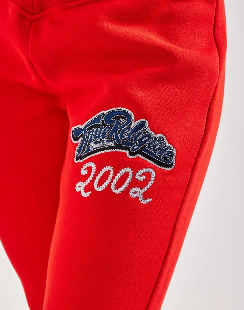 True Religion Crystal Logo Flare Fleece Pants