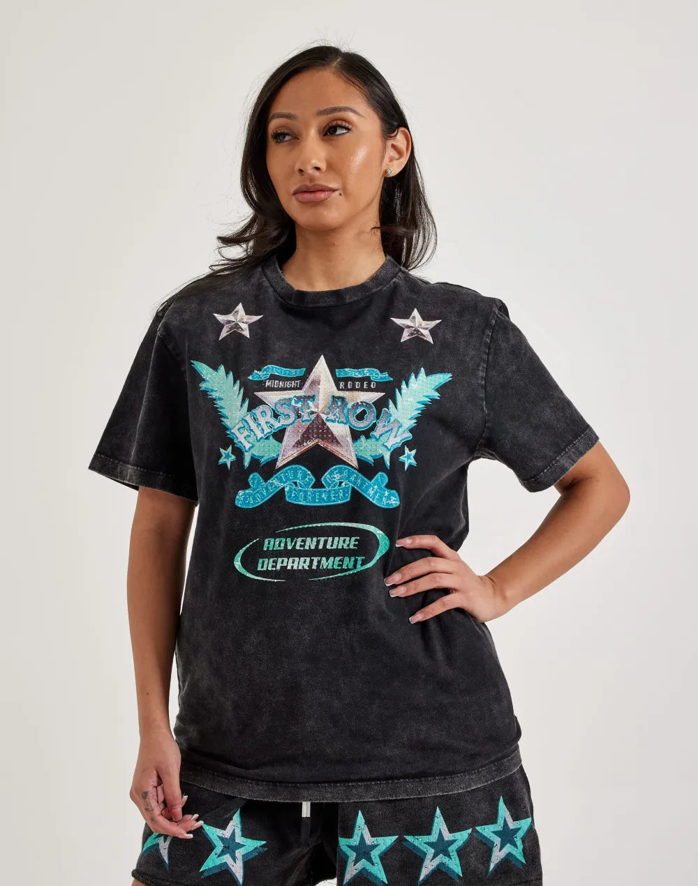 First Row Washed Graphic Tee