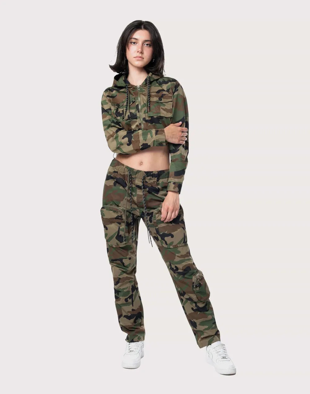 Grindhouse Nylon Cropped Camo Jacket