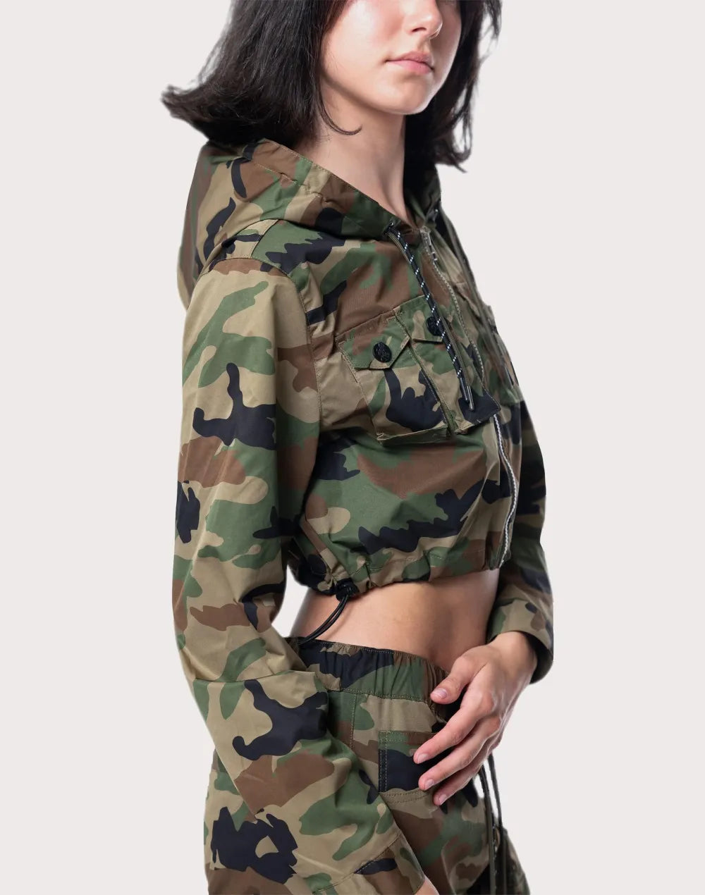 Grindhouse Nylon Cropped Camo Jacket
