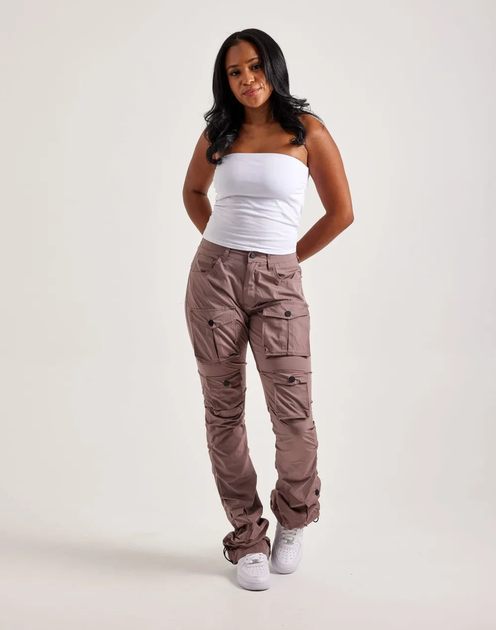 Smoke Rise Stacked Nylon Cargo Pants